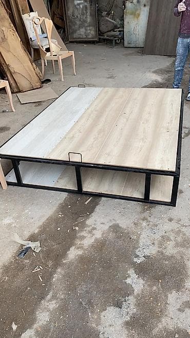 mebilər: Metall karkaslı qalxan mexanizmalı çarpayı bazası - Güclü qara metal — 3