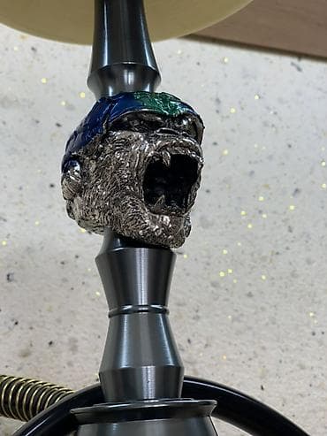 коптильный аппарат: Məhsul: Unikal dizaynlı nərgilə (metallik gövdə və dekorativ başlıq) — 4