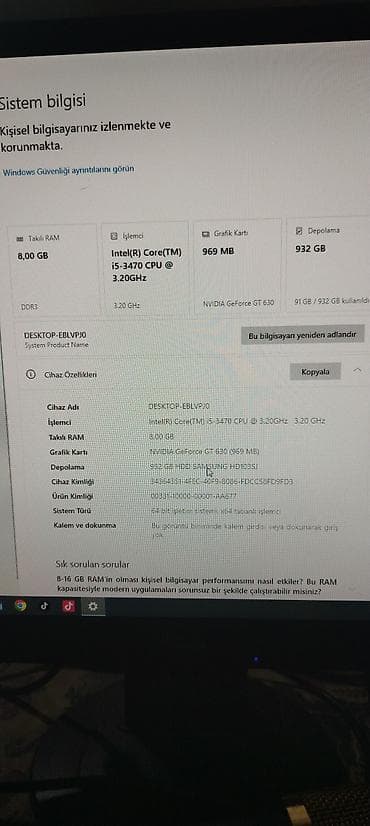 Planşetlər: Masaüstü kompüter seti - Prosessor: Intel Core i5-3470, 3.20 GHz, 4 — 3