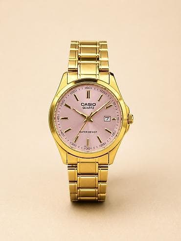 sensor saatlar: Casio Quartz qol saatı - Korpus və qolbaq: qızılı tonlu metal - — 1