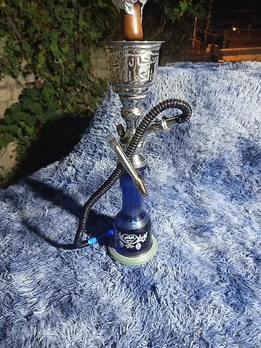 tozlu aksesuar instagram: Nərgilə (klassik şərq dizaynı) - Şüşə kolba: tünd mavi, üzərində — 2