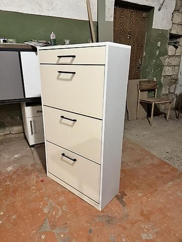 kiçik divanlar: Yeni, 3 qapılı, Ağ, Taxta Ayaqqabı dolabı — 2