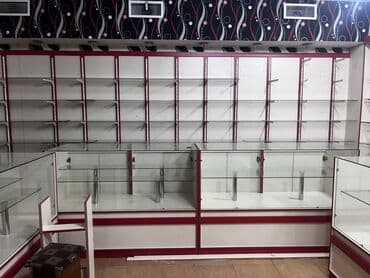 künc rəf: Mağaza üçün vitrin və rəf sistemi - Komplekt vitrinlər: şüşə önlü — 5