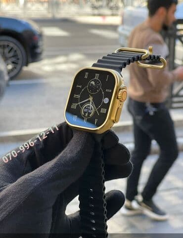smart watch 6 qiymeti: Smart saat HainoTeko G9 Ultra Max 🪙 Golden Edition Smart watch Apple — 1