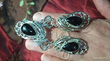 gumuş üzuk: Серебро 925 пробы. Камень натуральный Турмалин шерл звёздчатый! кольцо — 9