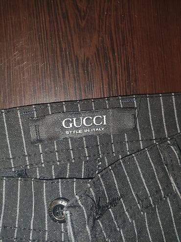 Gucci zolaqlı şalvar - Rəng: qara üzərində incə boz şaquli zolaqlar — 1
