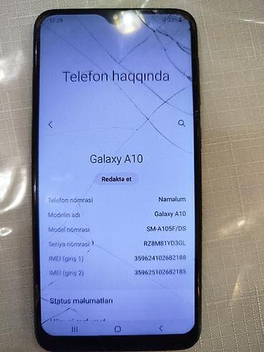 hisense infinity e9: Samsung Galaxy A10, 32 GB, rəng - Qara, Qırıq — 4