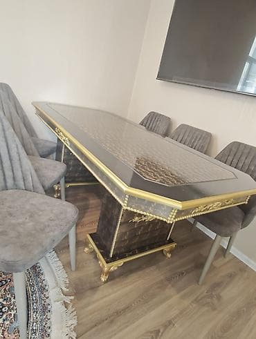 yumurta bezeyi: Qonaq otağı üçün, Açılmayan, Dördbucaq masa, 6 stul — 4