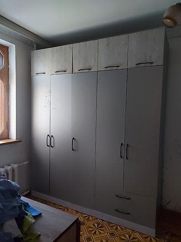 4 qapılı, Siyirməli, Boz, Digər material, Açılan, Düz dolab