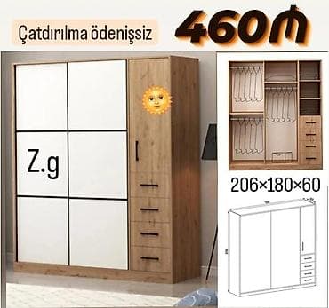 düz dolab: Düz dolab, Dəhliz üçün, Yataq otağı üçün, Eyvan üçün, Paltar üçün, Açılan, Quraşdırıla bilən — 1