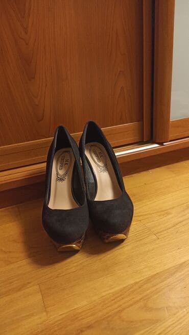 şnurlu qadın mokasinləri: Tuflilər, Ölçü: 38, rəng - Qara, Yeni — 3