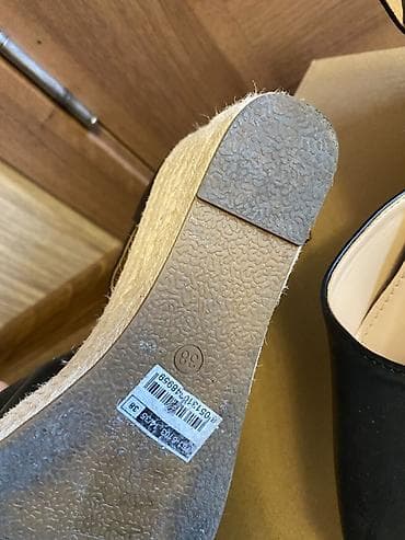 Босоножки, сандалии, шлепанцы: Bata qadın sandal/espadril - Model: Qalın yun kətan detallı wedge — 5