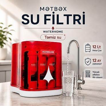 Mətbəx su filtri – Waterhome - 6 mərhələ 12 litr çən, pompalı - 349
