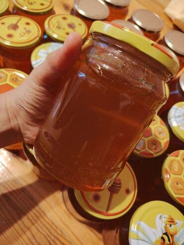 arı balı: Məhsul: Təmiz Naxçıvan balı Təsvir: - Şüşə bankalarda təbii arı balı — 3