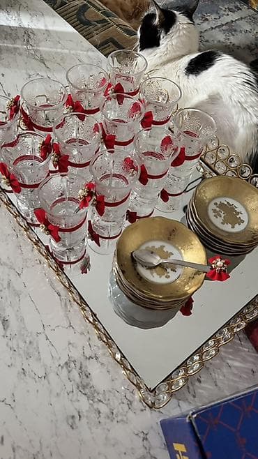 lala.fo posuda: Çay dəsti, Xrustal, 12 nəfərlik, Türkiyə — 3