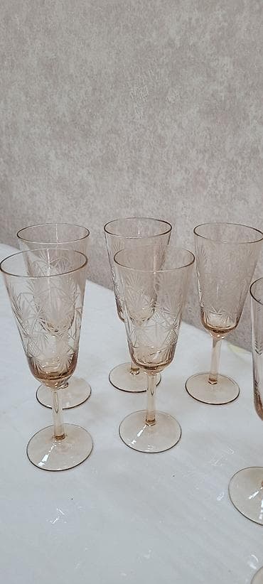 alət qabı: Qədəhlər, rəng - Qəhvəyi, Şüşə, 6 ədədli dəst — 2