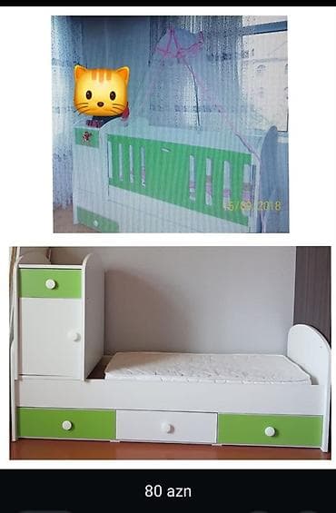 mebel sifarişi: Oğlan və qız üçün, İşlənmiş, Çarpayı, Bazalı, Matras ilə, Siyirməli — 1