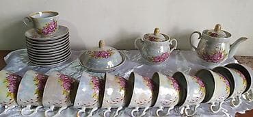 Çay dəsti, rəng - Ağ, Farfor, 12 nəfərlik — 1