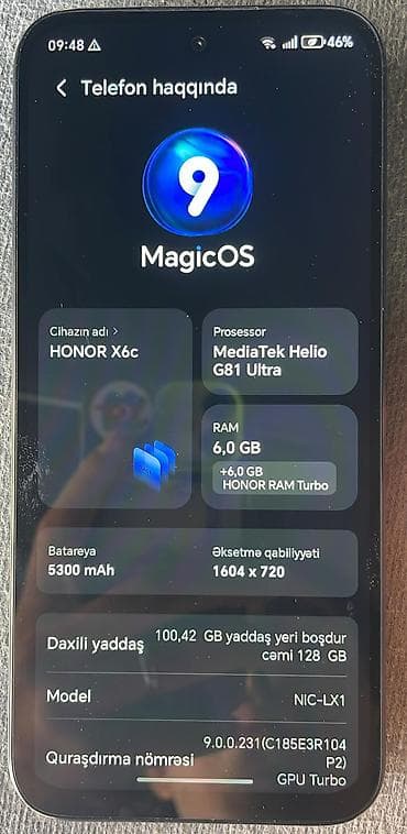 Honor X6c, 128 GB, rəng - Qara, İki sim kartlı lalafo.az -da Honor X6c, 128 GB, rəng - Qara, İki sim kartlı