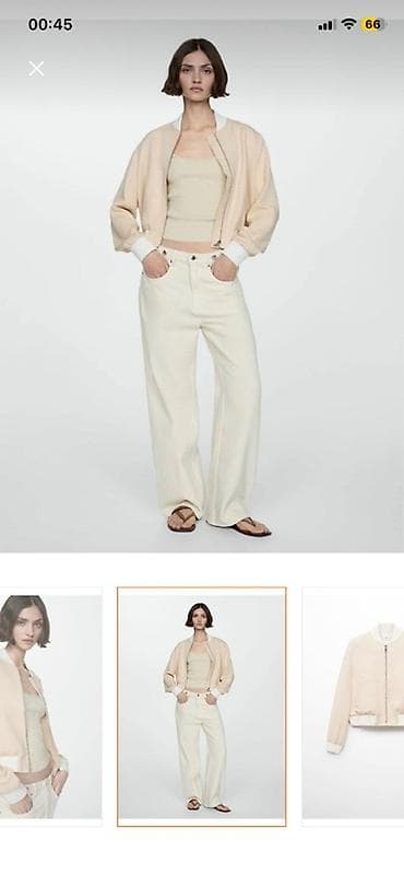 Мужская обувь: Mangoda alinib. Bej rəngli qısa bomber . Etiketli. 38azn — 5