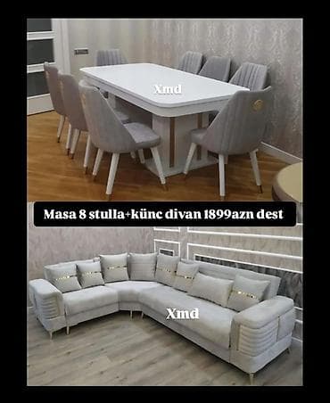 stol stul metbex ucun: Yeni, Künc divan, Qonaq otağı üçün, Açılmayan — 1