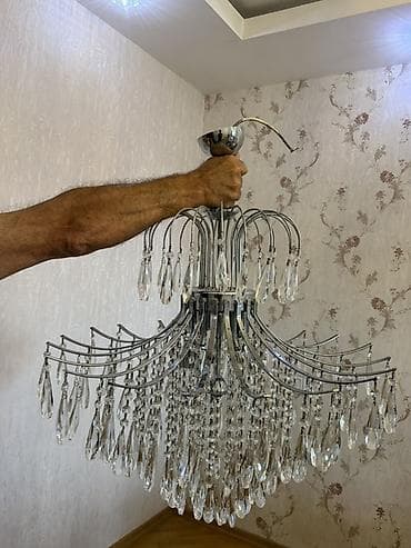 Çılçıraq, 10 və daha çox lampa, Xrustal — 3