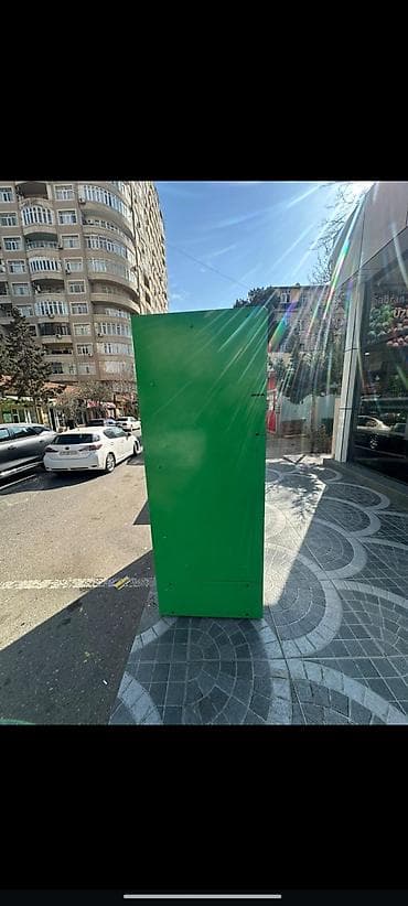 setka vitrin: Mağaza üçün açıq tipli soyuducu vitrin - Rəng: Yaşıl karkas, ön — 5