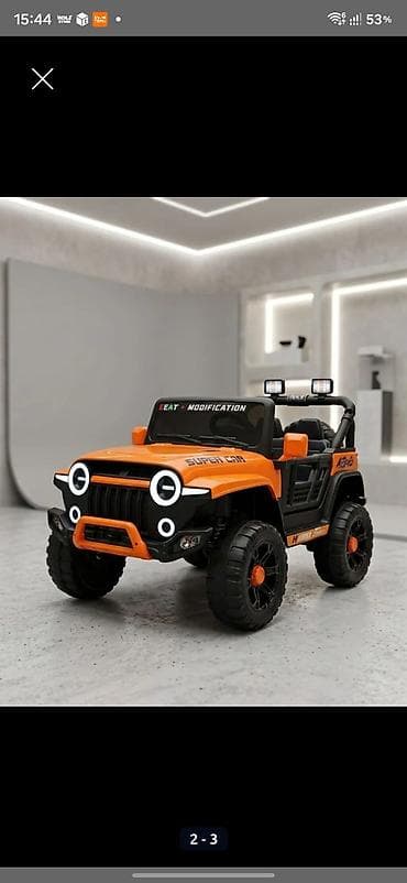 moms 4: Uşaq üçün elektrikli off-road maşın - Rəng: narıncı, jeep tərzində — 1