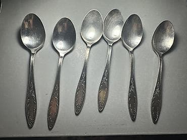 qab qaşıqlar: Sumqyıt ərazisində çatdırılma var. Sovet istehsalı metal yemək — 2