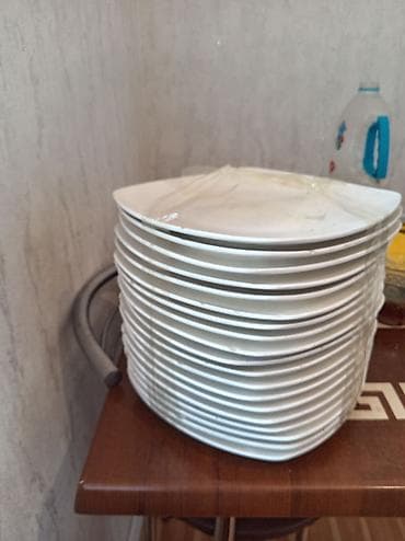 çerez qablari: Nahar dəsti, rəng - Ağ, Keramika, 100 nəfərlik, Azərbaycan — 5