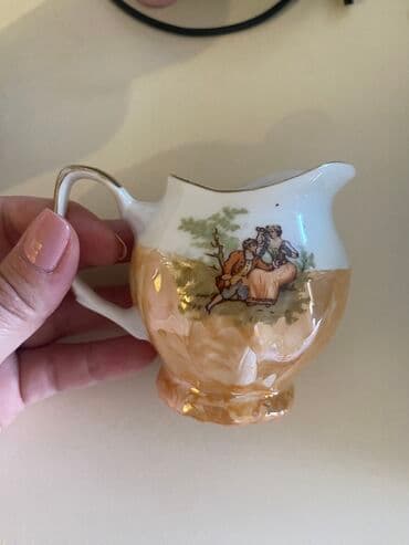 kahla made in gdr: Qəhvə dəsti, rəng - Bej, Farfor, Almaniya — 1