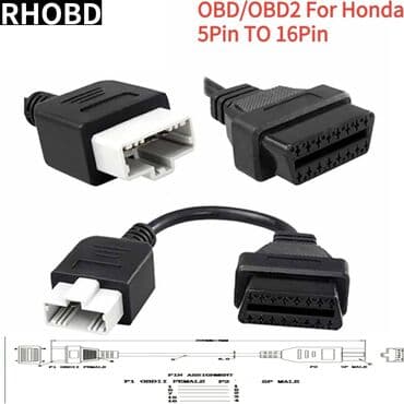 Avtomobil kompressorları və nasosları: Avto diaqnostika kabeli. Adapter for: Mercedes üçün 38 pin (full) to — 17