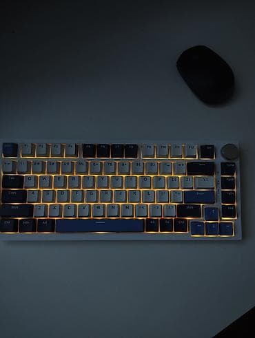 komputer i9: Ajazz AK75 Pro White & Blue | RGB | Huano × Ajazz Blue Linear — 8