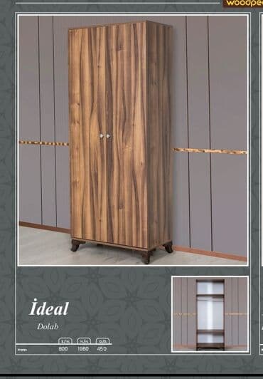 metbext dolabi: Yeni, Açılan, 2 qapılı Düz dolab, Qarderob, paltar dolabı, Türkiyə — 1