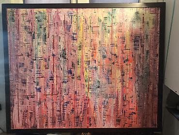 tarsofka boya: Abstrakt akrilik tablo – impasto texnikası ilə - Texnika: qalın — 1