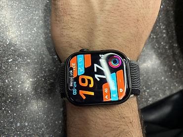 Smart saatlar: Applewatch-9 45mm tam orginal pakofqası ıle verecem 1ay deil alınıb — 2