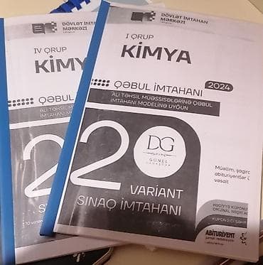 Kimya 20 sınaqlar hərəsi 3 manata