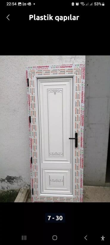 ucuz plastik qapi pencere: Yeni Plastik qapı 80x200 sm Zamok və çərçivə ilə, Zəmanətli, Pulsuz quraşdırma, Pulsuz çatdırılma — 27