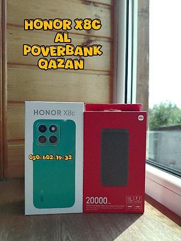 gul: 🚀 Honor X8c 8/256 GB — Qara rəng! ⚫ 📦 Bağlı qutuda, tamamilə yeni! 🔋 — 4