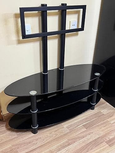 ev mebeli: Şüşə TV stendi və divar asqısı - Material: temperli (TEMPLERED) şüşə — 1