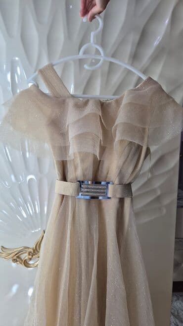 Zərif və şıq ziyafət/libas paltarı - Rəng: Şampan/bej tonlarda -