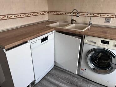 metbex ucun masa: Mətbəx mebeli dəsti - Üst dolablar: Ağ, parlaq MDF/laminat fasadlar — 2