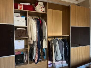 kupe şkaf: Kupe, 4 qapılı Düz dolab, Qarderob, paltar dolabı — 7