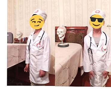 Организация мероприятий: Uşaq üçün həkim kostyumu dəsti ölçü 2-9 yaşli uşaqlara uygundur - Ağ — 1