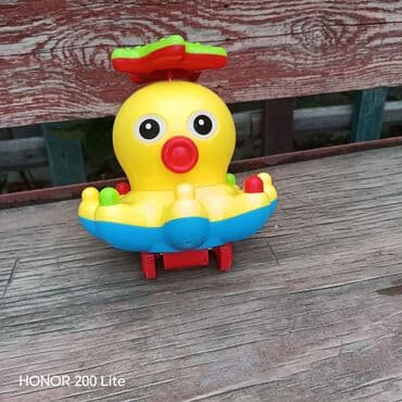 детские наборы для рыбалки: Uşaq oyuncaqları dəsti - 1 ədəd rəngarəng mexaniki ahtapot: sarı — 3