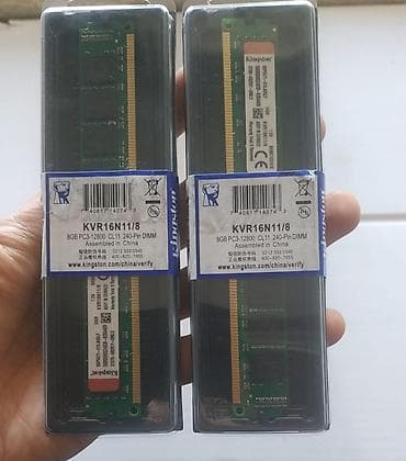 Operativ yaddaş (RAM) Kingston, 8 GB, 1600 Mhz, DDR3, PC üçün