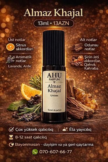 AHU Parfum – Extrait de Parfum kolleksiyası Seçimlər və qiymətlər: - — 5