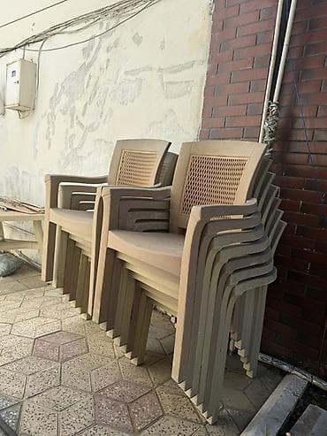 razinde heyet evleri: Dördbucaq masa, Açılmayan, Stullar ilə, Plastik — 2
