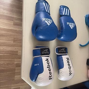 qapıçı elceyi: Məhsul: Boks əlcəkləri dəsti - Brend/model: Adidas (mavi), Reebok — 2