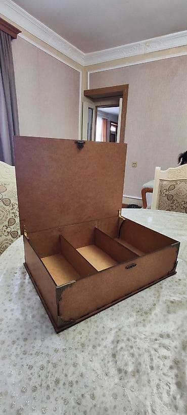 Pastel dəstləri: Taxta saxlama/qutu – bölməli - Material: MDF/kontrplak tipli taxta — 2